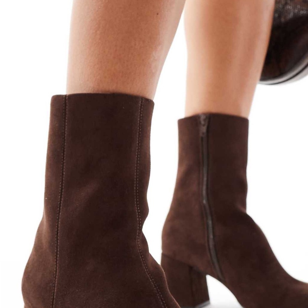 ASOS chocolate Heeled Boots - Picture 4 of 6